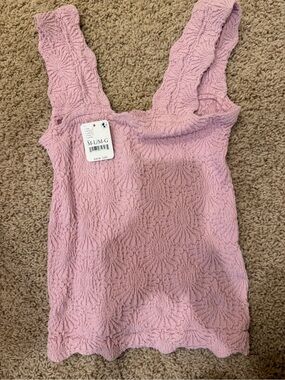 Free People Dusty Pink Textured Tank